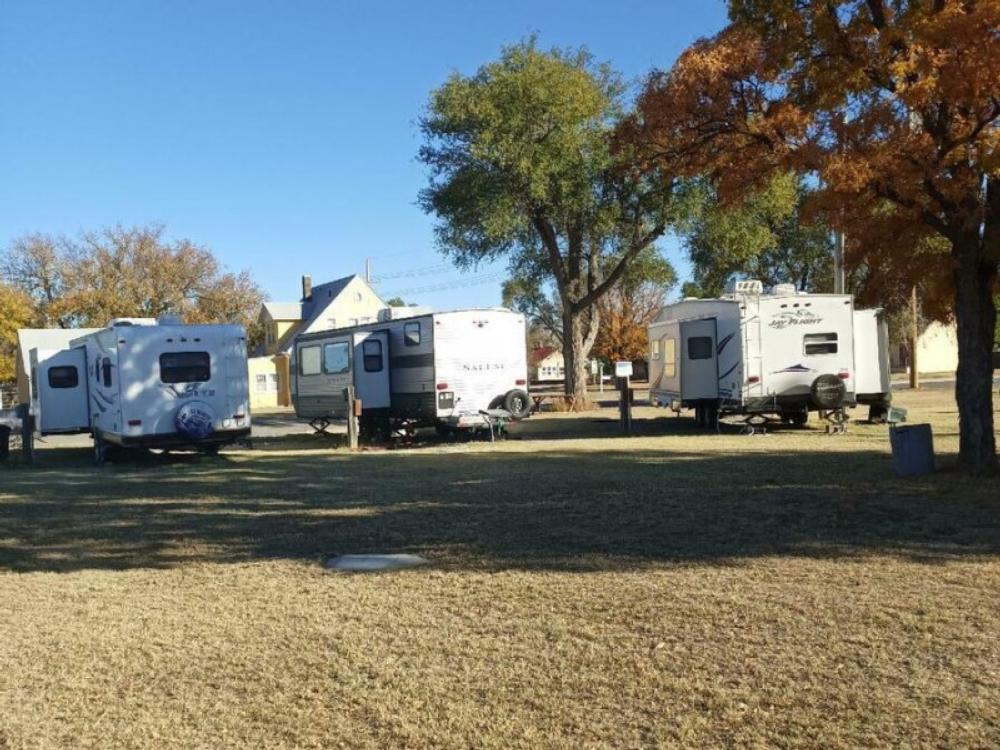 Three RVs parked at Red Hills